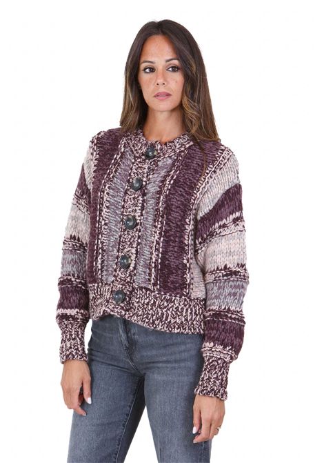 CARDIGAN RIGA MOULINE' ROBERTO COLLINA | Maglie | 46010F4636